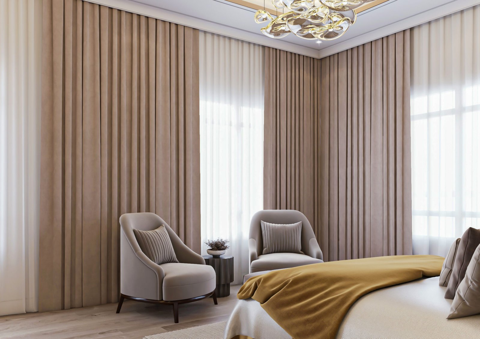 Ceiling Mounted Curtain Rods