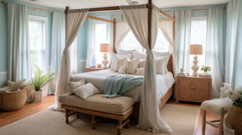 Canopy bed curtains