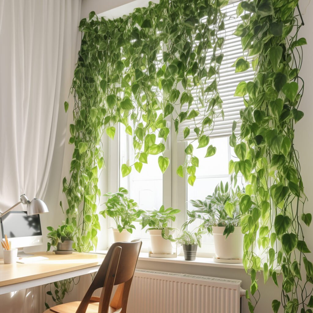 Green curtains 